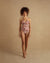 Encantadore One-Piece swimsuit with ruched details at front.