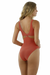 Malai one piece ring detail at front ginger red swimsuit