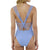 Malai light blue one piece intricate back woven straps detail. 