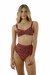 Malai underwire ginger red bikini top and high waist bikini bottom