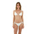 Malai triangle white bikini top and side tie white bikini bottom